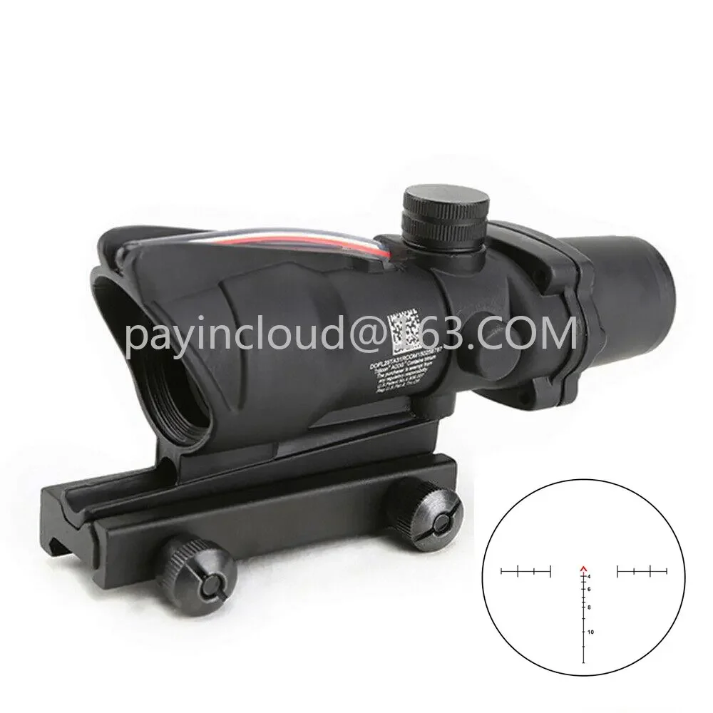 

Trijicon Hunting Scope ACOG 4X32 Real Fiber Optics Tactical Red Dot Sight Chevron Glass Etched Reticle Illuminated Sight.