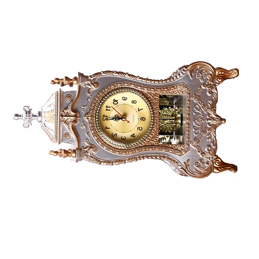 

European Style Desk Vintage Archaistic Design Sturdy Plastic Musical Time Bell Creative Home Office Decoration Living Room Kids