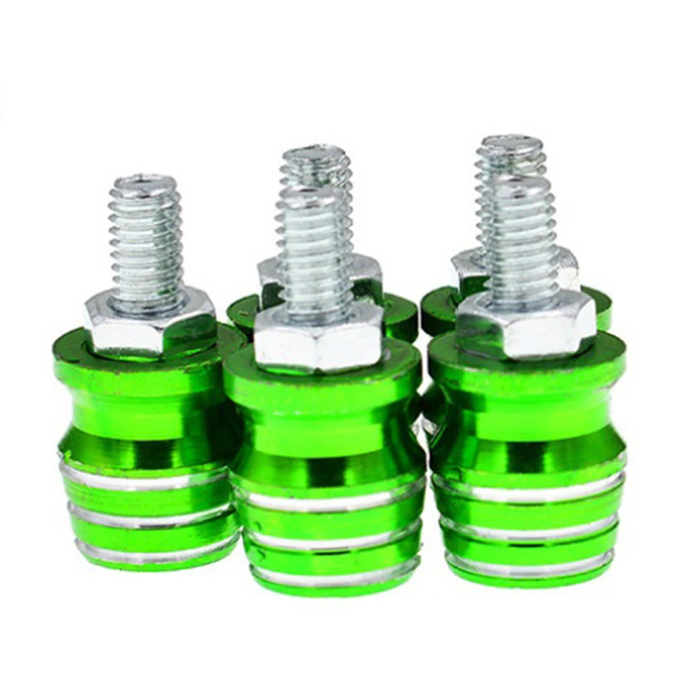 

10pcs License Screws Durable Aluminium Alloy Motorcycle Electrocar Firm Motorcycle License Plate Screw Easy Replacement