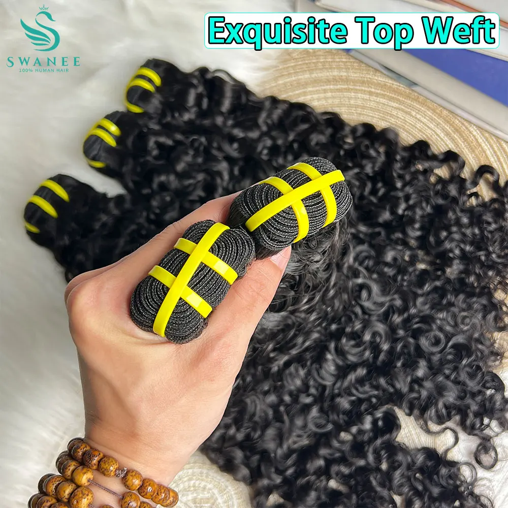 

10"-30" Burmese Curly 100% Human Hair Weave 1/3/4 Bundles Deal Hair Extension Raw For Women Unprocessed Double Weft