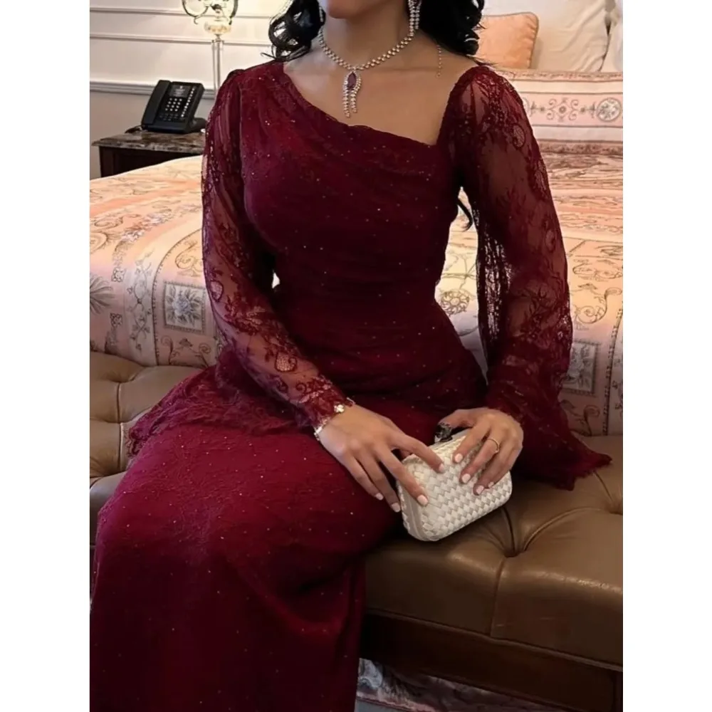 India Turkey Party Abaya Dresses Women Wedding Evening Dress Lace Diamond Kaftan Robe Diamond Vestidos Largos  Morocco Caftan