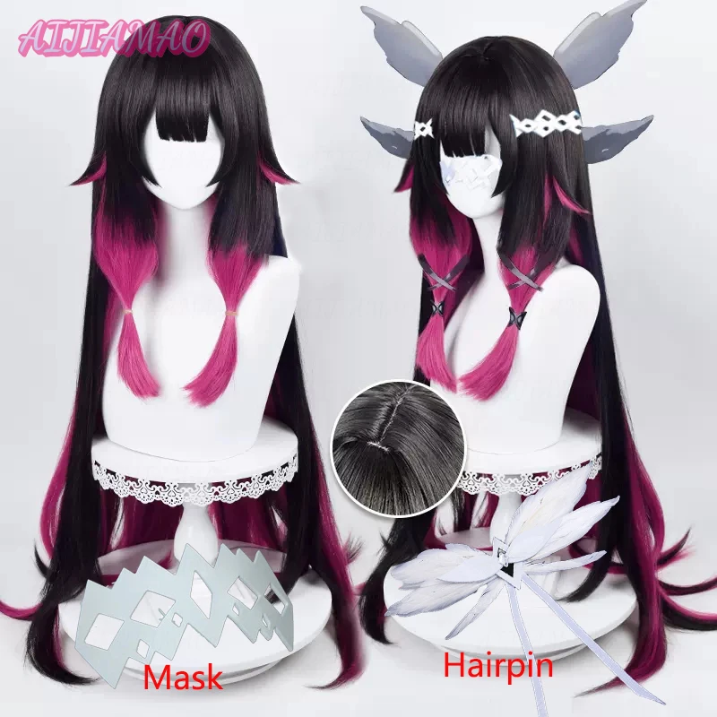 

Impact Columbina Cosplay Wig Impact Damselette Colombina Fatui Cosplay Wigs 105cm Heat Resistant Synthetic