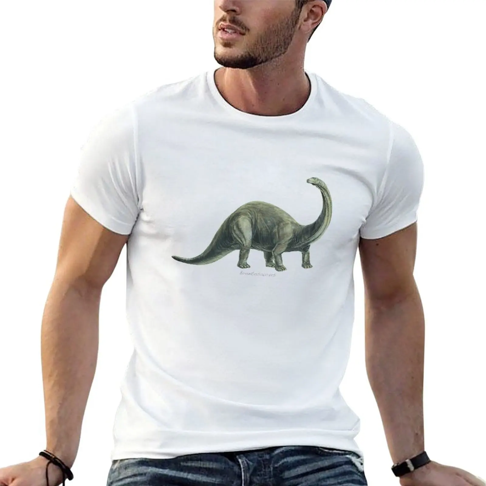 

Brontosaurus T-Shirt cotton t shirt man printed t shirts for man anime t shirts oversize T-shirt