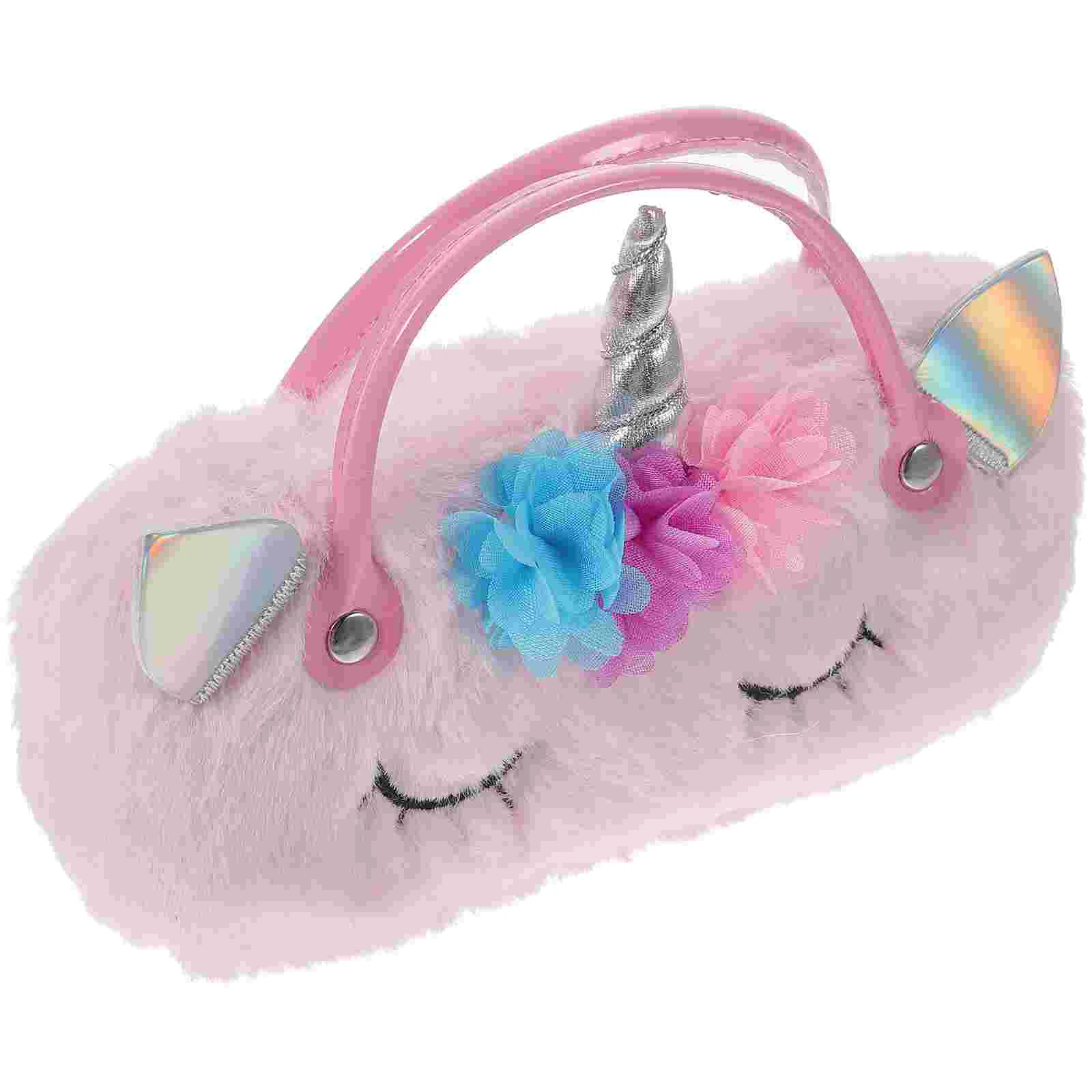 

Portable Plush Plush Glasses Case Glasses Case Handheld Eyewear Bag Sunglasses Storage Box Protective Container Kids Gifts