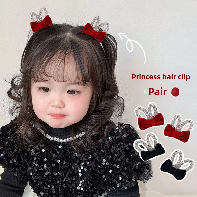 Princesa 3d meninas orelha borboleta arco grampos de cabelo para o ano novo headwear acessórios borboleta grampo de cabelo