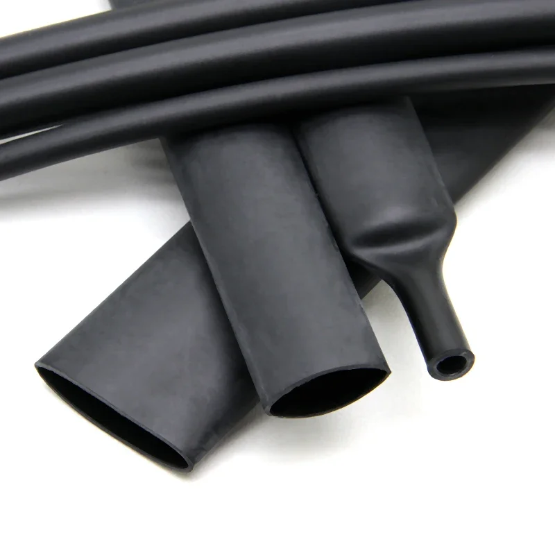 1~10m Black 1.6 ~ 50mm 3:1 Heat Shrink Tubing With Glue Double Wall Adhensive Lined Wire Polyolefin Cable Sleeve Waterproof