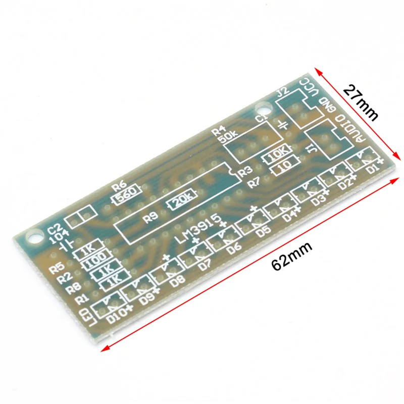 CEA 6X LM3915 ตัวบ่งชี้ระดับเสียง DIY ชุด 10 LED เสียงเครื่องวิเคราะห์สเปกตรัมตัวบ่งชี้ระดับชุด Electoronics บัดกรี