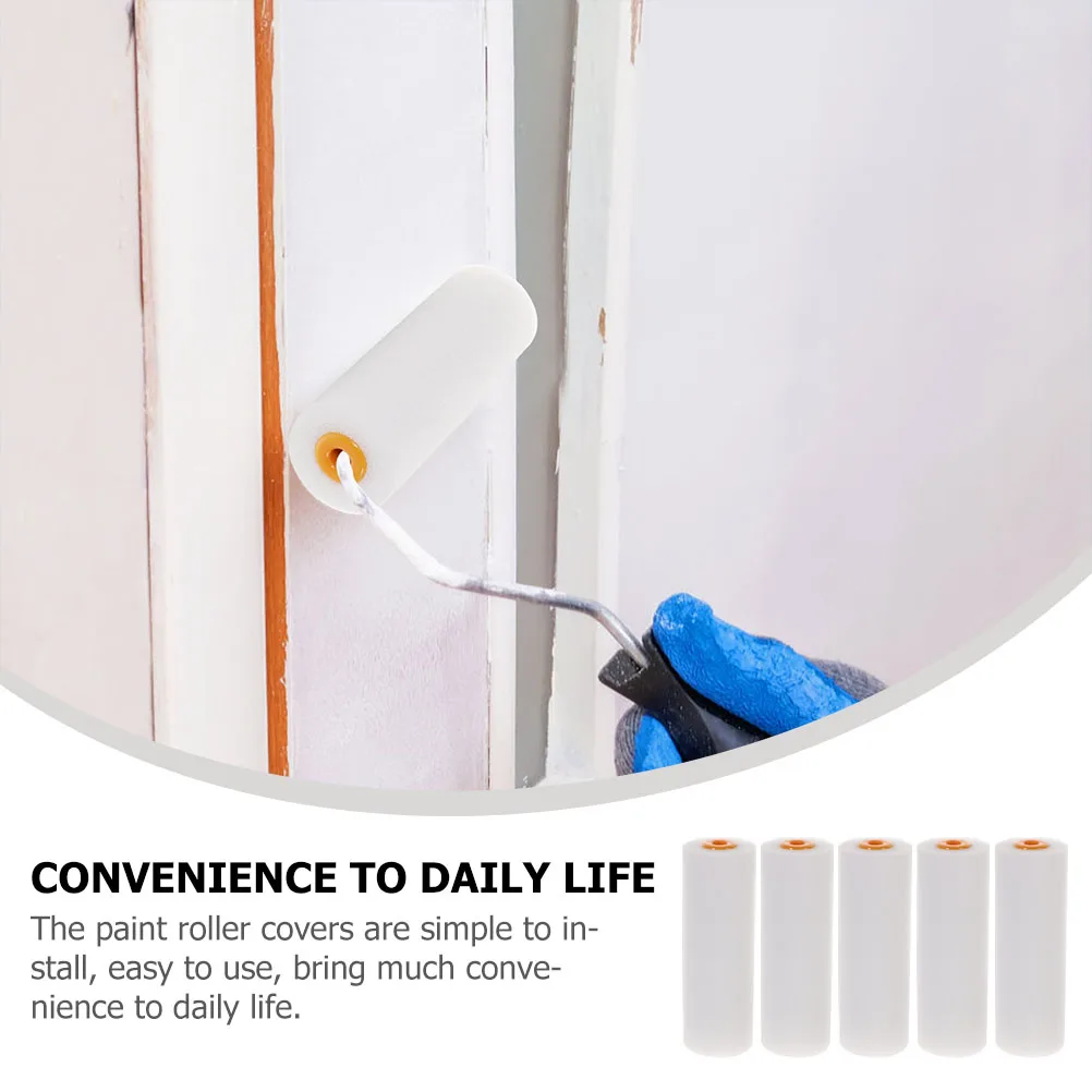 

10 Pcs Sponge Paint Roller Cover Covers for Replacement Sleeves Old Fashioned Accessories Plastic