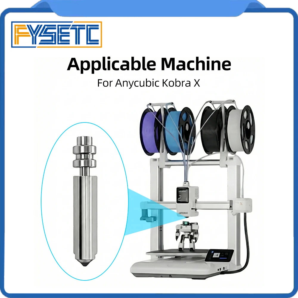 

Биметаллическое сопло Anycubic Kobra X Combo Quick Swap 0.2мм/0.4мм/0.6мм, улучшенное, высокотемпературное, для KobraX