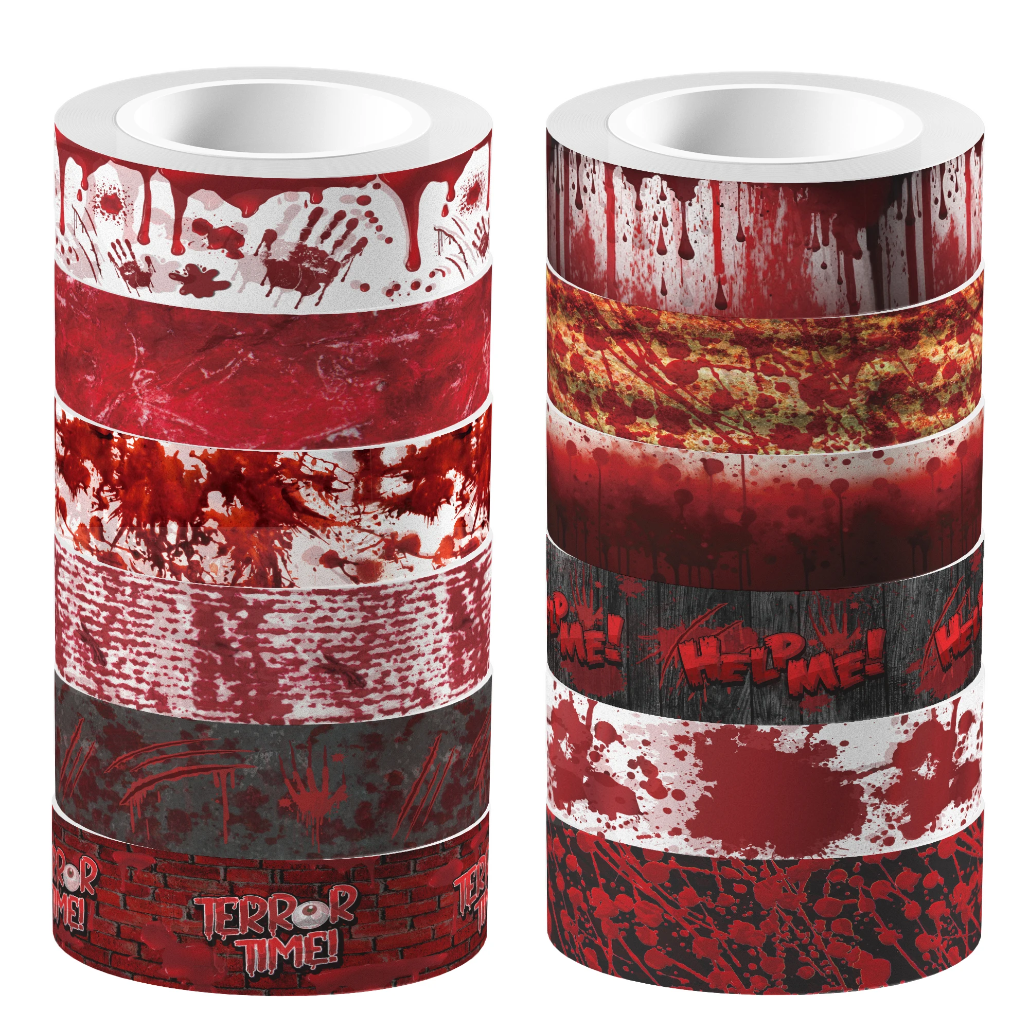 

12 Rolls/set Vintage Halloween Blood Landscape Washi Tape Creative DIY Journal Material Collage Scrapbooking Stationery