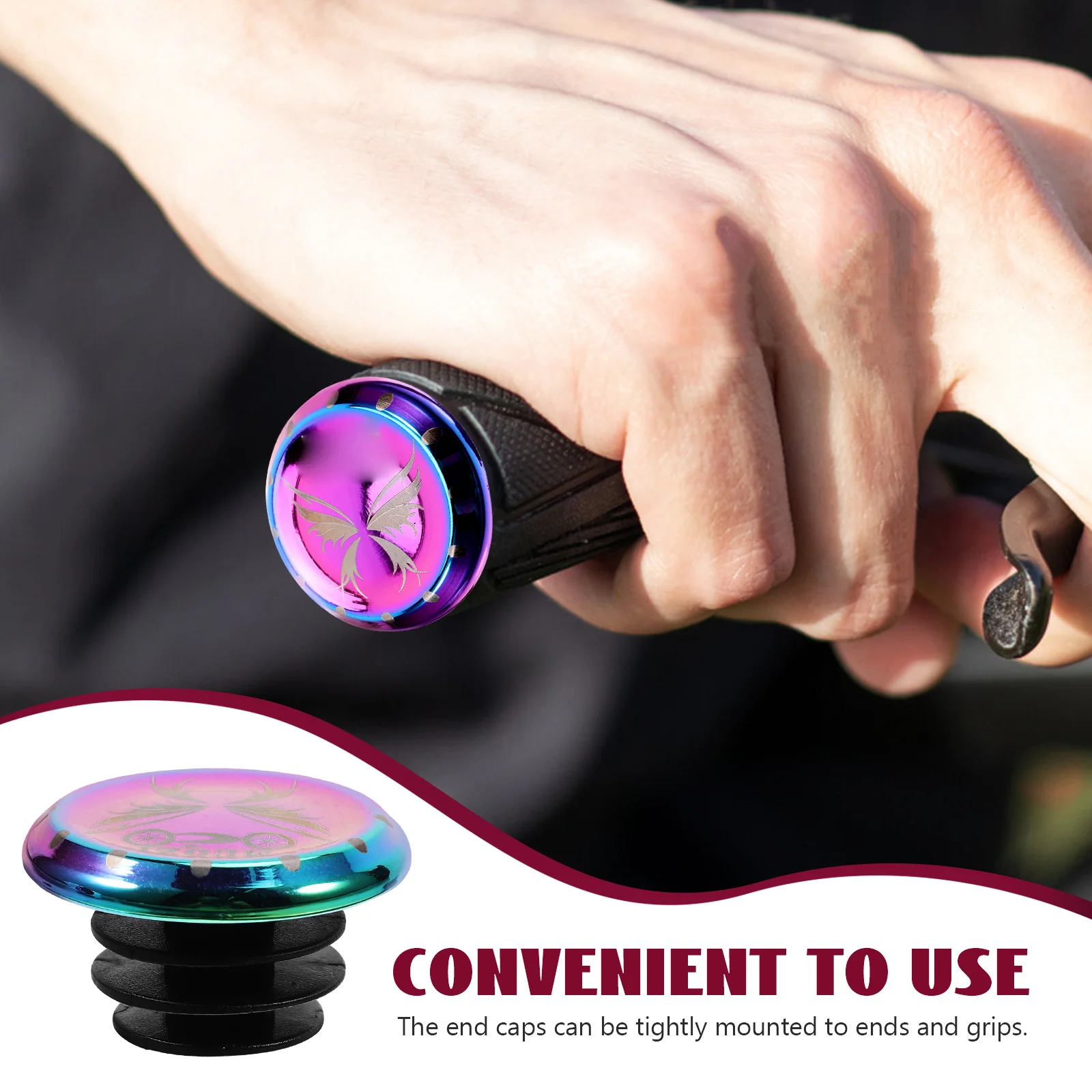 2 قطعة المقود الألومنيوم نهاية المقابس دراجة هوائية جبلية بار نهاية قبعات مقبض قبضة السدادات الدراجات اكسسوارات الطريق دراجة المقود قبعات