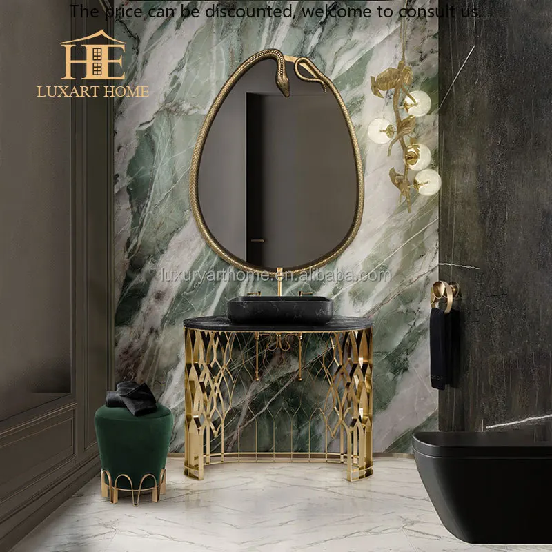 

Luxury Sink Decor Art Tree Root Mirrored Gold Special-shaped Stainless Steel Wash Basin Hotel Villa Bathroom Furniture