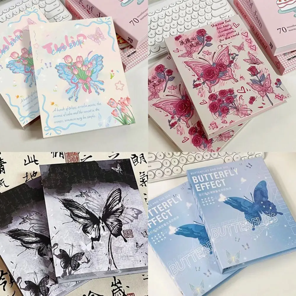 INS Binder Photo Album A5 Butterfly Rose Series Loose-leaf Album Photocard Collection Books Gift