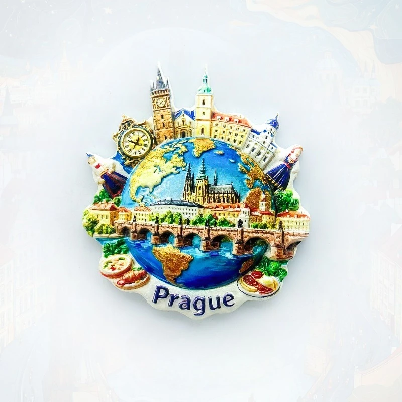 Prague Castle Fridge Magnet - Iconic 3D Charles Bridge Souvenir Unique Czech Republic Travel Gift for History Lovers & Decor