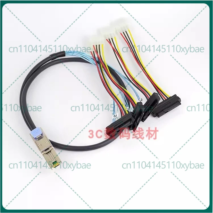 New For MINI SAS Cable SFF8088 to 8482 4SAS Hard Disk External Disk Cabinet 1 Minute 4 Data Cable 1 Meter