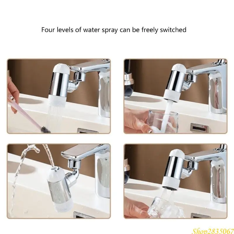 

Adjustable Water Saving Faucet Extenders 720° Faucet Sprayer Head Simple Installs 831F