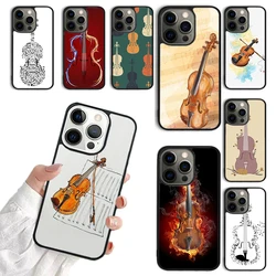 Musical Notes Violin Classical Phone Case For iPhone 17 Air 16 15 14 13 12 11 Pro Max Plus Max Cover Shell coque