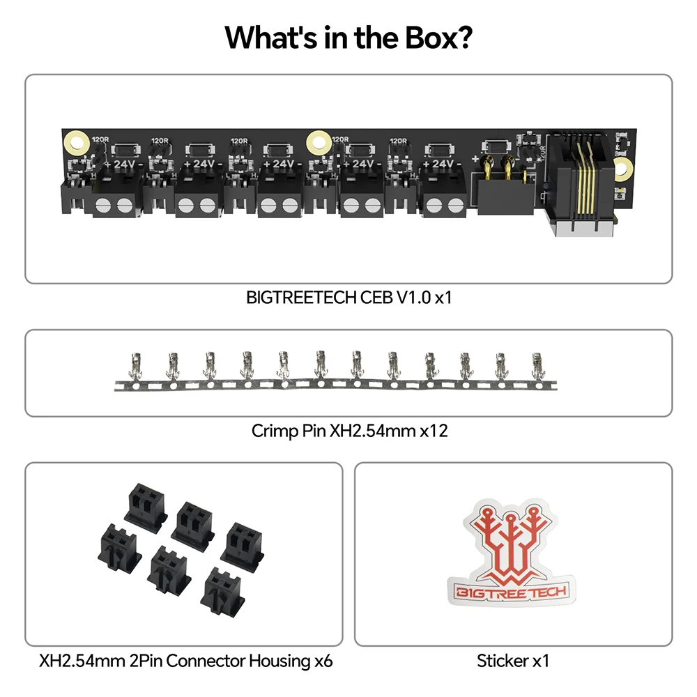 BIGTREETacétone CEB V1.0 Klipper LilBus 6 000 Board 120R, résistance terminale sélectionnable pour 2020 profilés en aluminium, imprimante 3D bricolage