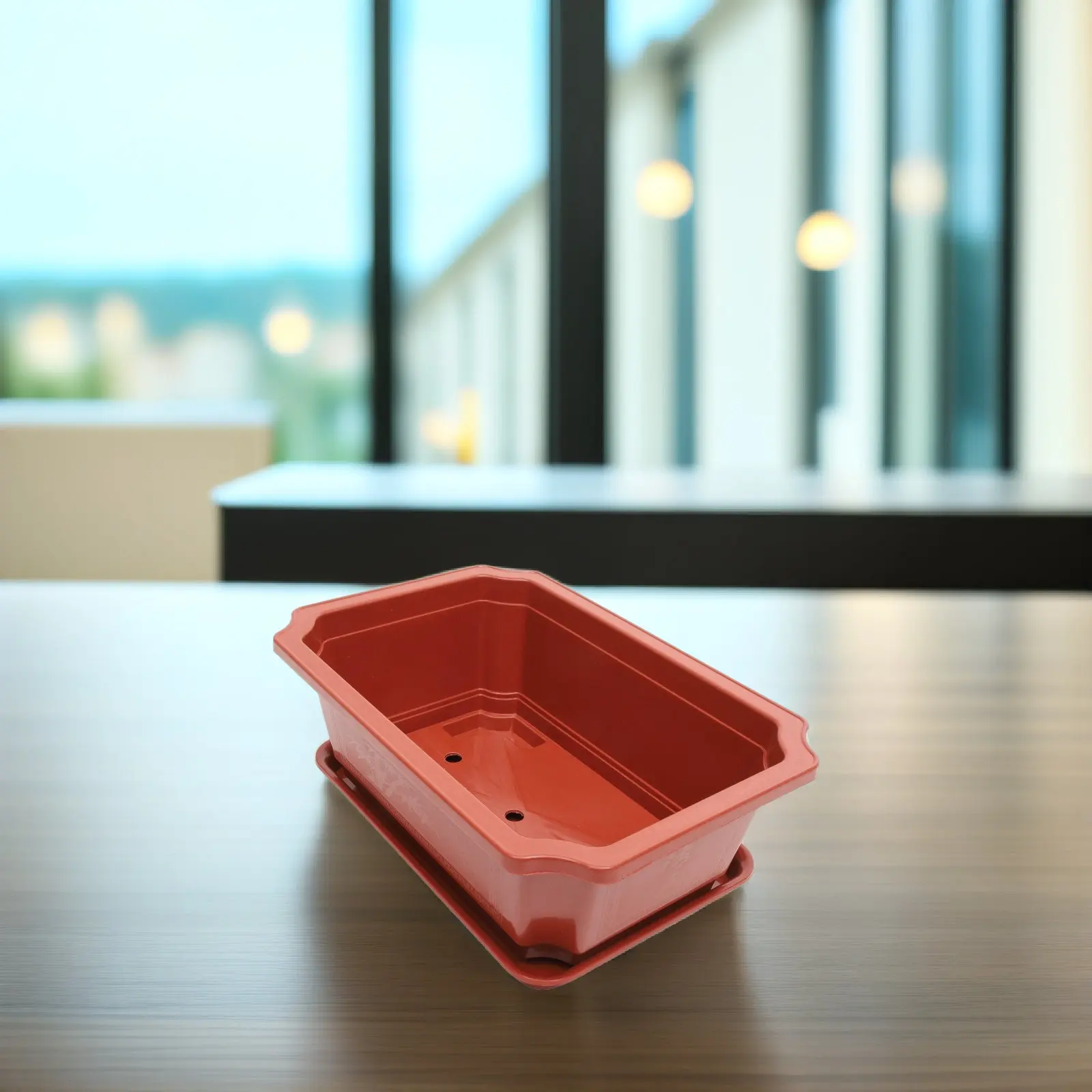 

Большой эллиптический цветочный горшок из высококачественного пластика для домашнего садоводства, контейнер для бонсай, кашпо для растений