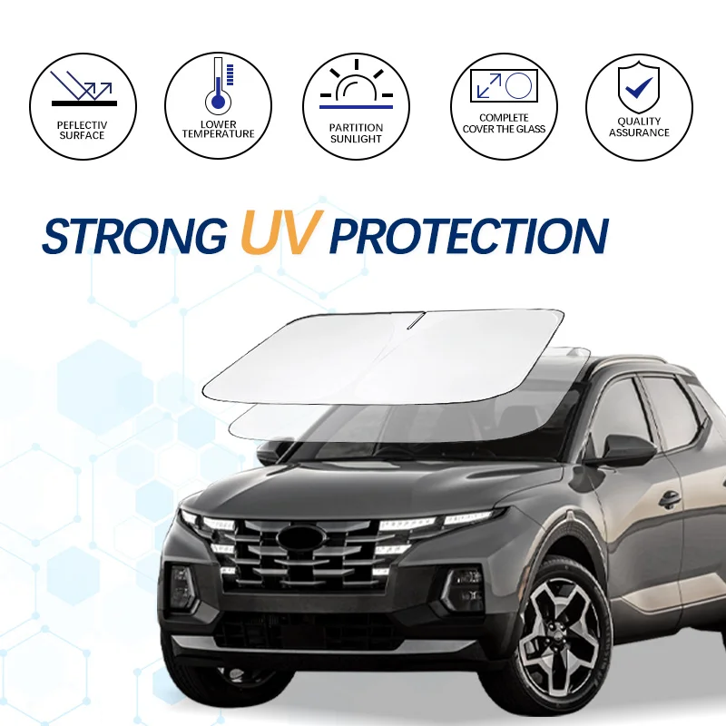 

Car Windshield Sun Shade Window Shade Foldable Sun Visor Protector Blocks UV Rays For Hyundai Santa Car Summer Accessories