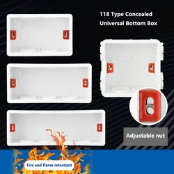 118 Type US AU Standard Rear Box Wall Housing Light Switch Socket Mounting Box Inner Cassette 86 Junction Box