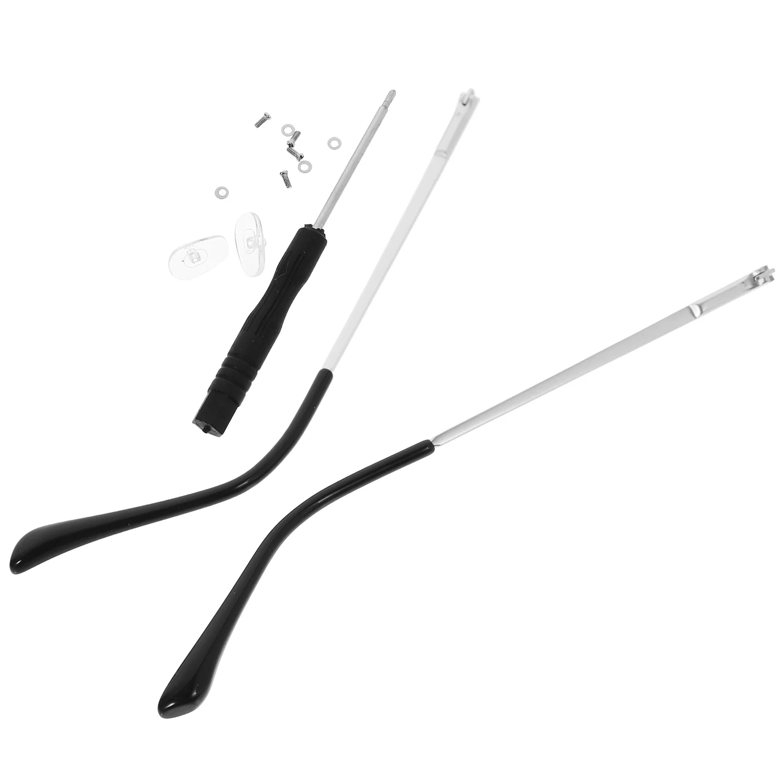 

Sunglasses Spectacle Legs Spring Metal Frame Elastic Accessories Universal Pair of Eyes Single Tooth Temple Temples (silver)