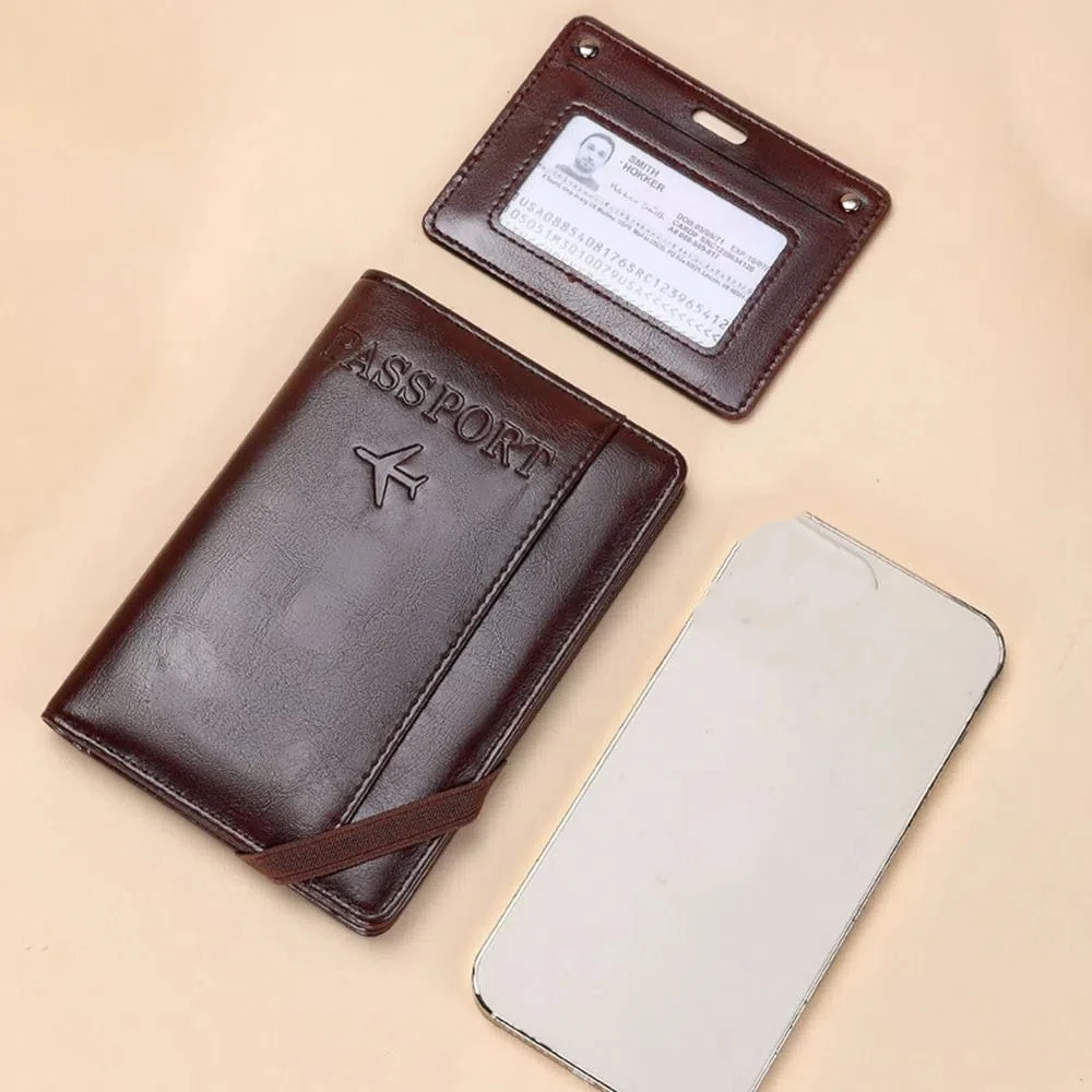 حامل البطاقة المحمولة بو حقيبة جواز السفر غطاء جواز السفر حامل التذاكر جواز السفر كليب طائرة تسجيل الدخول محفظة محفظة سفر المرأة