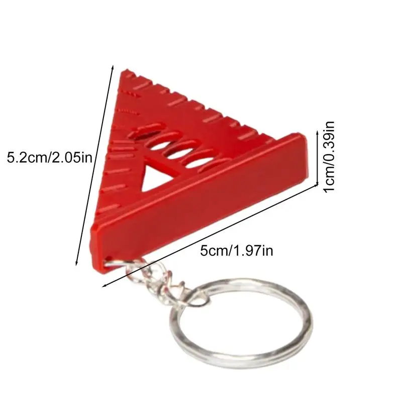 Woodworking Square Precision Ruler Small Triangular Precision Speed With Key Ring Portable Measuring Tool For Metal Furniture