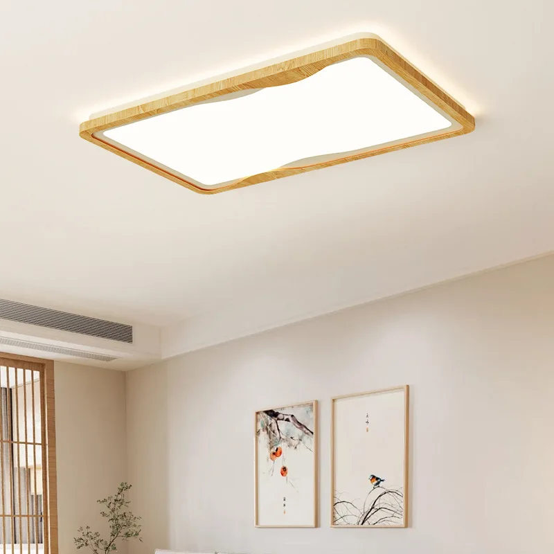 سقف ليد حديث ضوء الخشب الحبوب الشمال إضاءة ديكوريّة المنزل المطبخ غرفة نوم الحمام سطح السقف مصباح