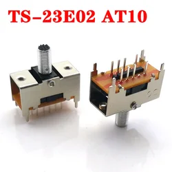 10 개/몫 TS-23E02 토글 스위치 AT10 더블 리셋 네 고정 피트 레버 스위치 빈티지 라디오 스위치 8Pin 토글 리셋 스위치