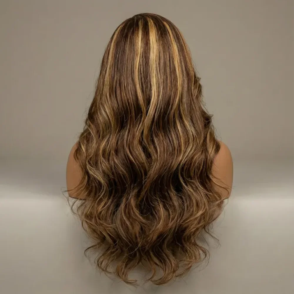 Highlight Blond Body Wave Wig 5x5 Silk Base Glueless Soft Jewish Human Hair with Baby Hair HD Lace European Style Preplucked view 3