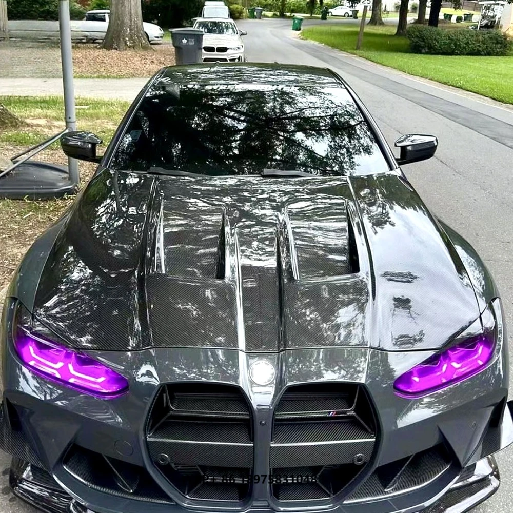 

Dry Carbon Fiber Front Engine Hood Car Accessories Auto Body Systems Engine Vented Hood Bonnet for M4 G82 M3 G80