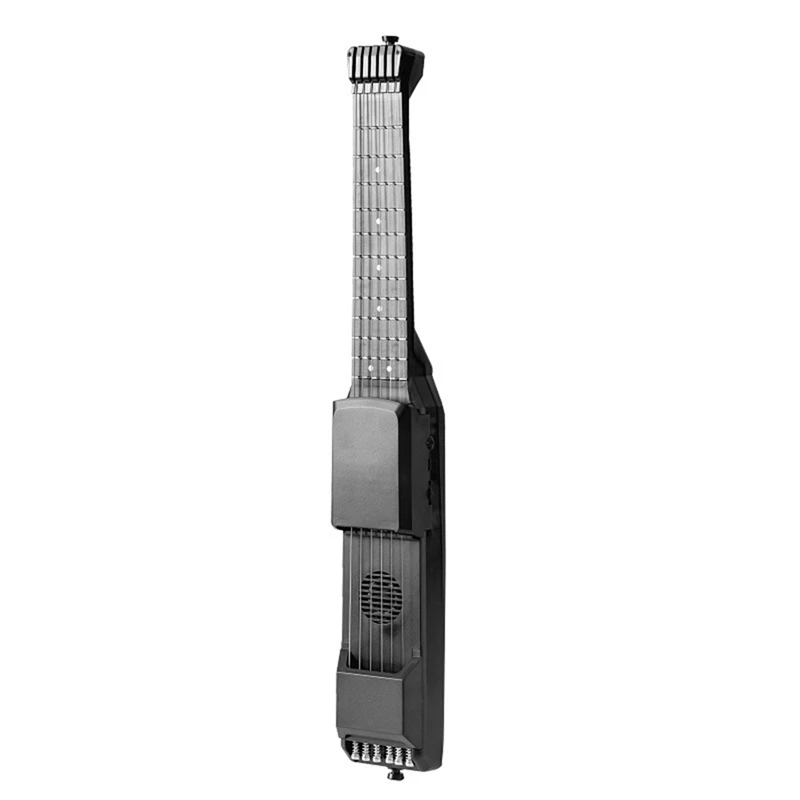 Smart Acoustic Electric Guitar Bluetooth Portable Seginners Silent Practice Novice Travel Guitar 7/12 Fret AI LCD-ABAF