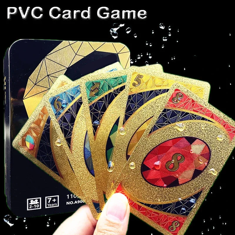 Оригинальная настольная игра QUNO Card для мультиплевечерние, настольные игры, игрушки для детей, водонепроницаемый набор для хранения игральных карт