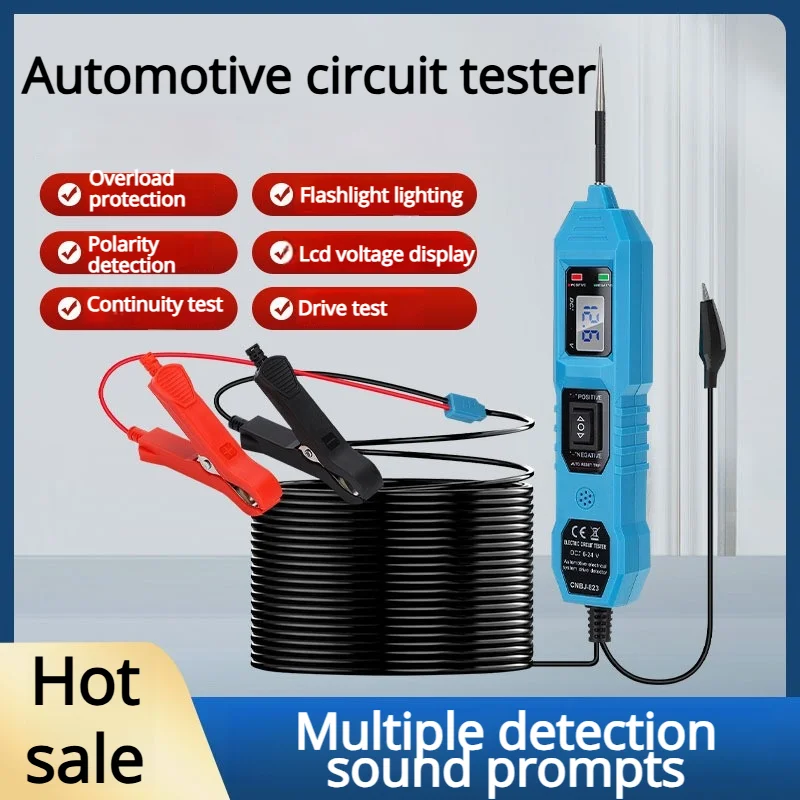 

2026 NEW EM285 Automotive Circuit Tester DC 6-24V With LED Test Light Electrical System -Probe Diagnostic Cable Table