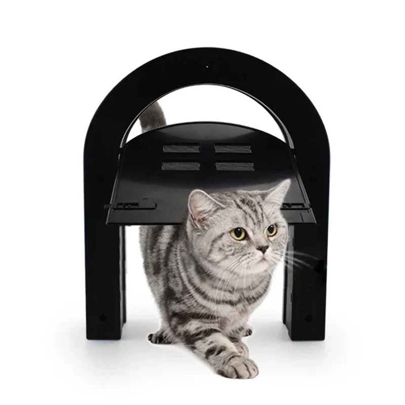 Pet Door Pet Dog Screen Door Home Lockable Sliding Cat Screen Door Magnetic Self-Closing Screen Dog Fence Locking Function Gate