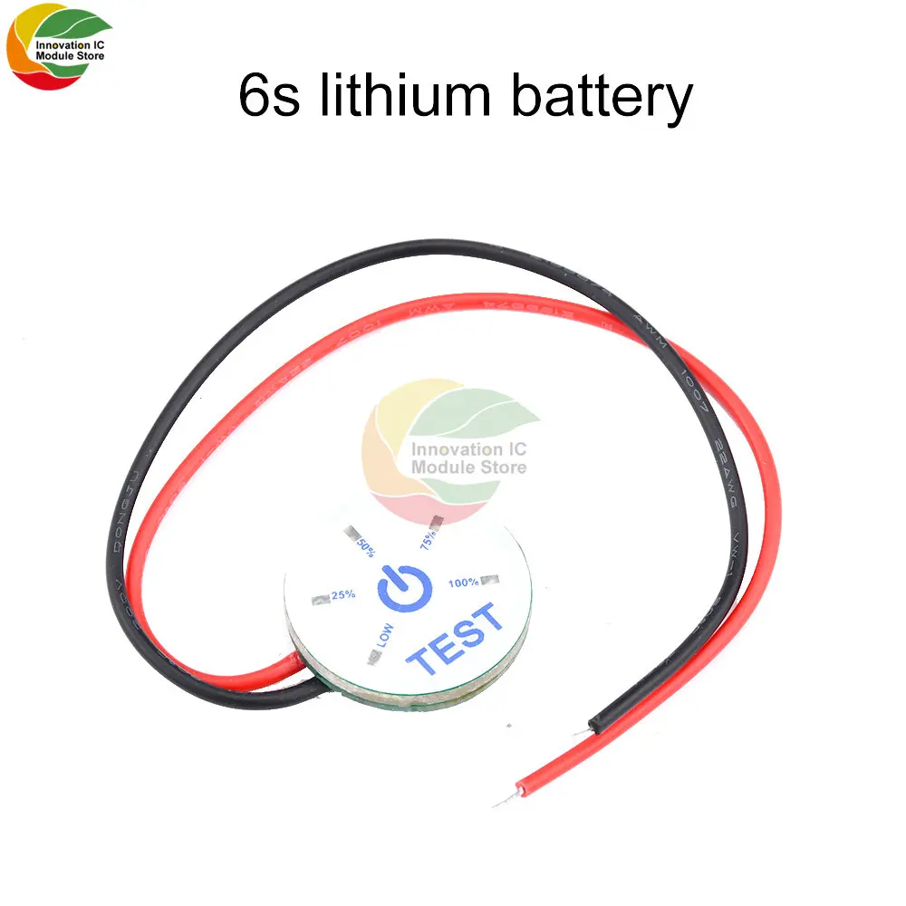 1S 2S 3S 4S 5S 6S 12V Lead-acid Battery power display round battery power indicator under voltage prompt anti reverse connection