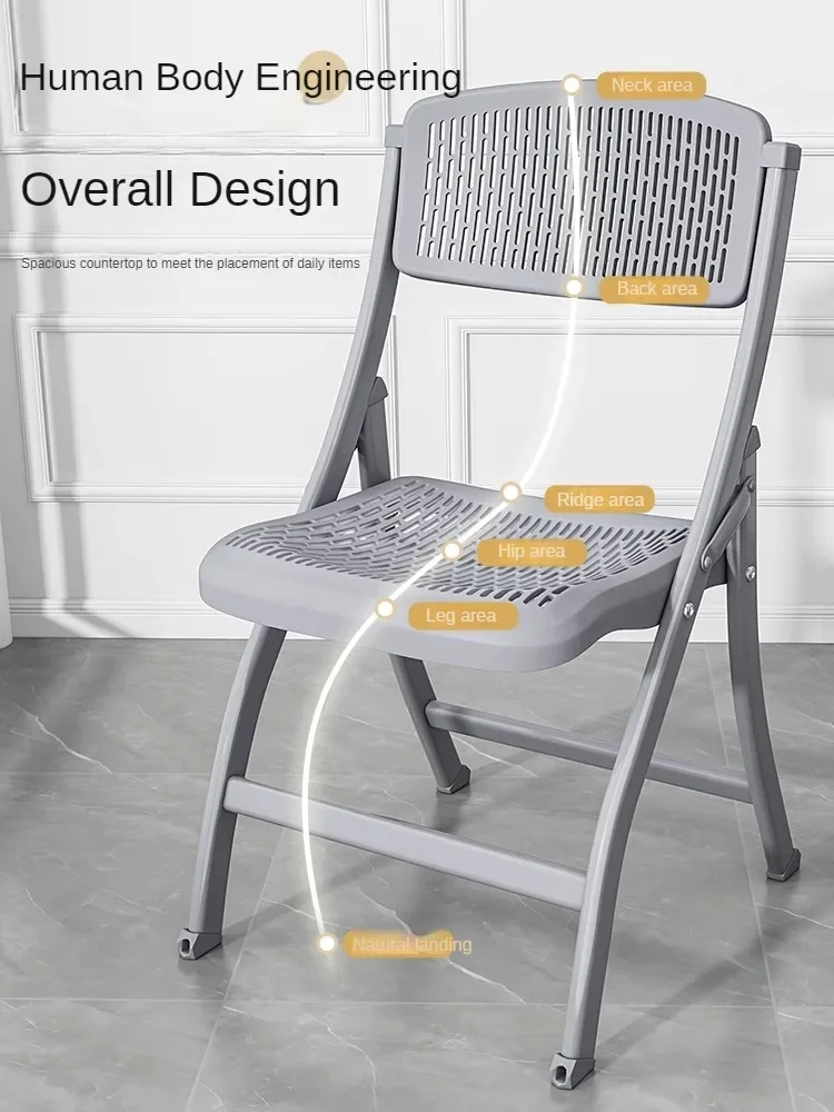 Portable Folding Dining Chair with Backrest for Home and Office Use