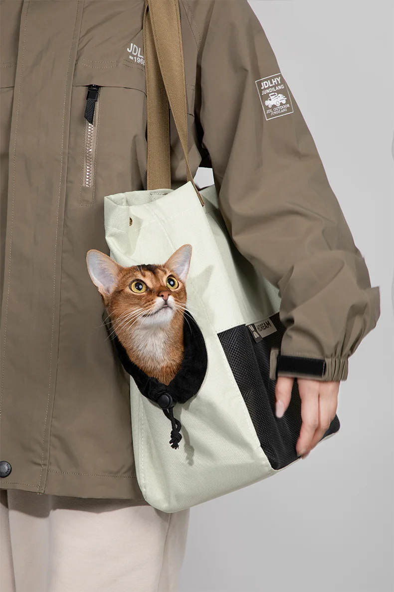 Cat Carrier Transport Bag Portable Handbag Dog Travel Folding Silicone Bowls Puppy Kitten Sling Bag  Out Travel Suit