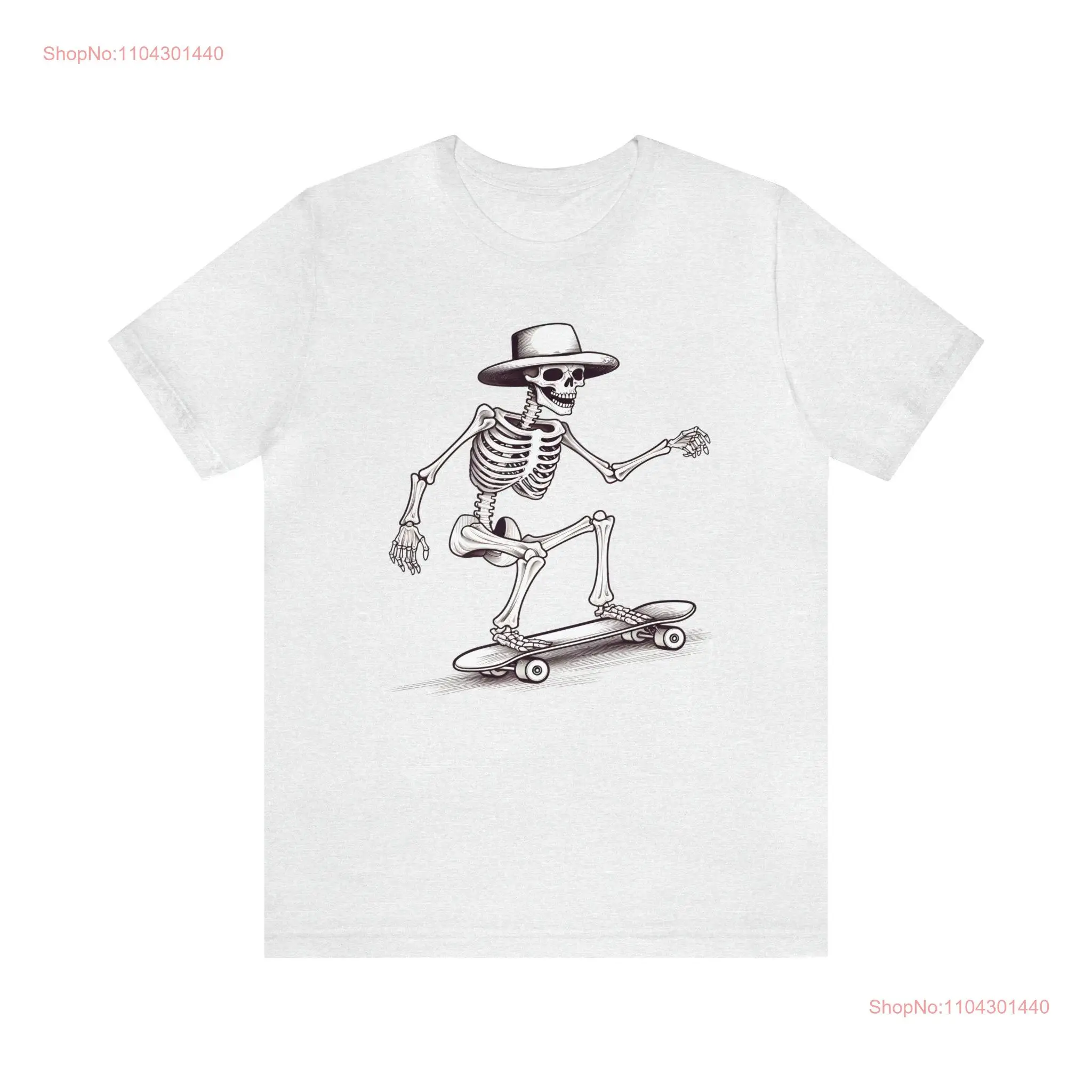 Bone Daddy Skateboard T Shirt Skeleton Skater s Halloween Comic Convention Skateboarding long or short sleeves