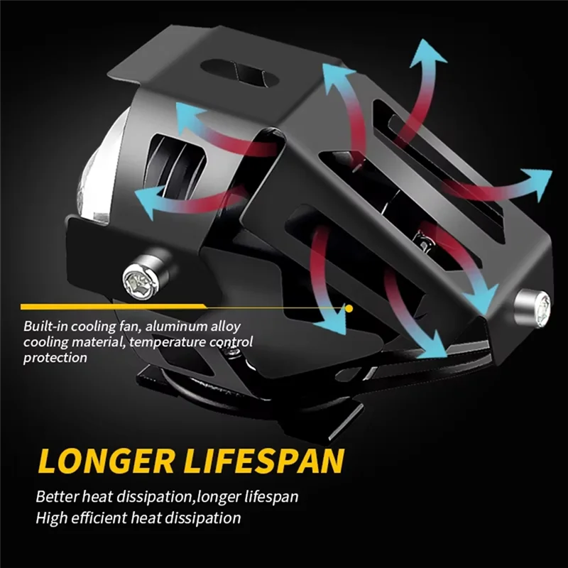 U5 Motorcycle Headlamp LED Spotlight Fog Light For HONDA XLV 600 650 700 TRANSALP, NX 650, FMX 650, XRV650, TRX 300EX