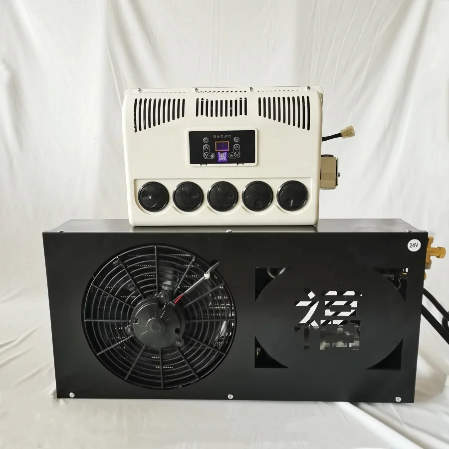 تكييف الهواء التبريد 12 فولت 12 فولت شاحنة وقوف السيارات مكيف الهواء مكيف كهربائي لشاحنة Rv الثقيلة