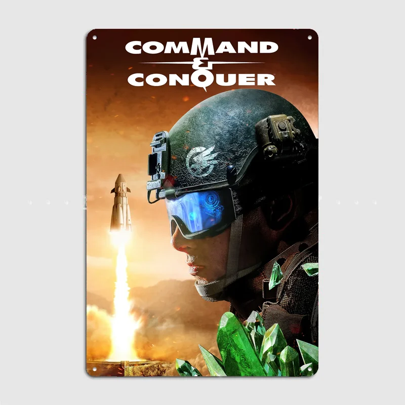 Command & Conquer Soldier with Rocket Launch Poster Metal Sign Room Decor Custom Bedroom Home Wall Decor Posters Room Decoration