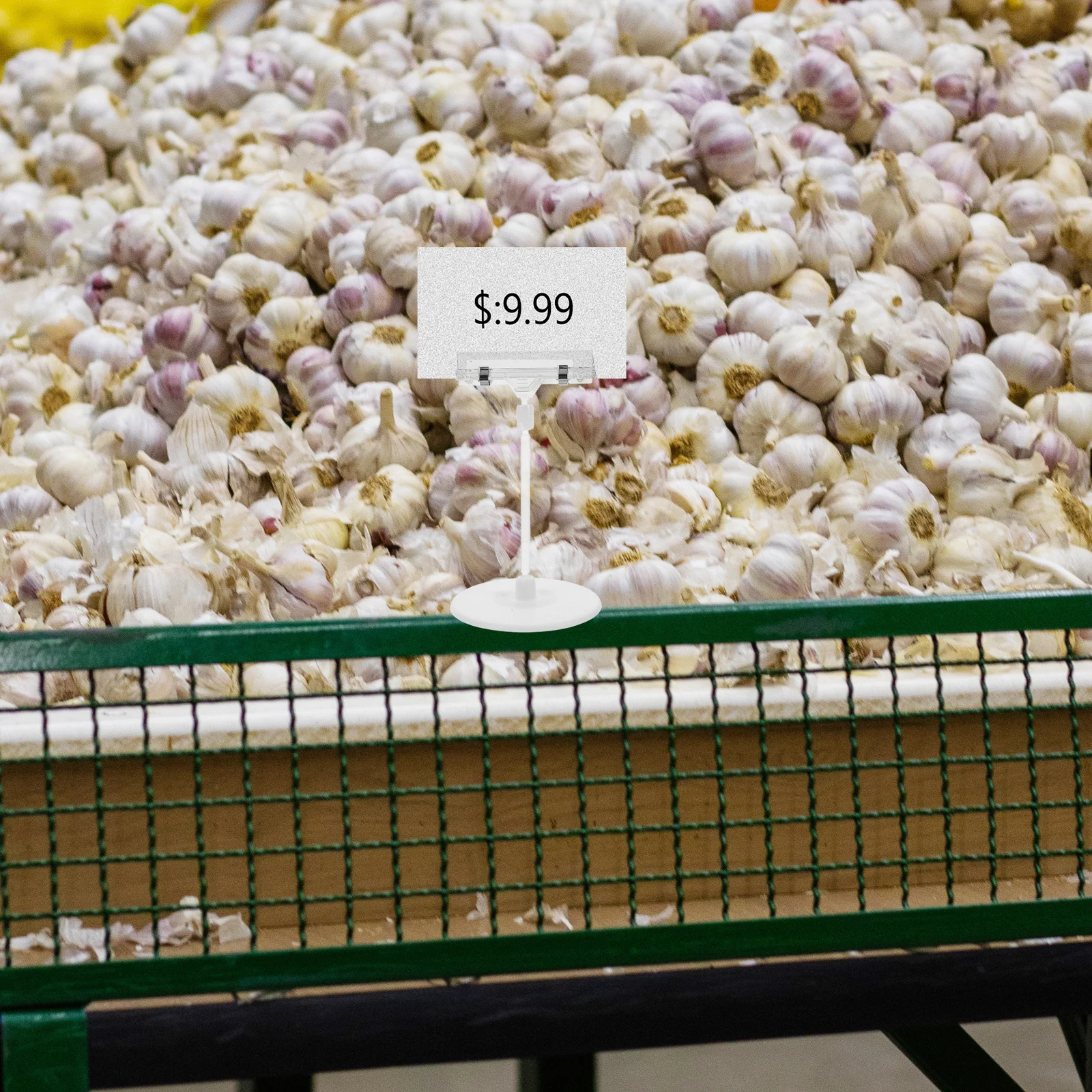 6-teiliges Etikettenklammern mit rundem Scheibenständer, durchsichtiger Kunststoff, Schilderhalter für Einzelhandelsgeschäfte, Verkaufsschilder, Display, Abs, Preiskartenhalter, vertikal