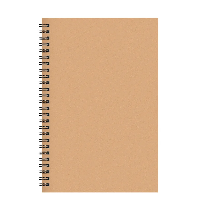 A5/B5 Kraft Paper Coil Notebook Thickened Simple Notepad Student Stationery Office Supplies Memo Diary Journal Book Sketchbook