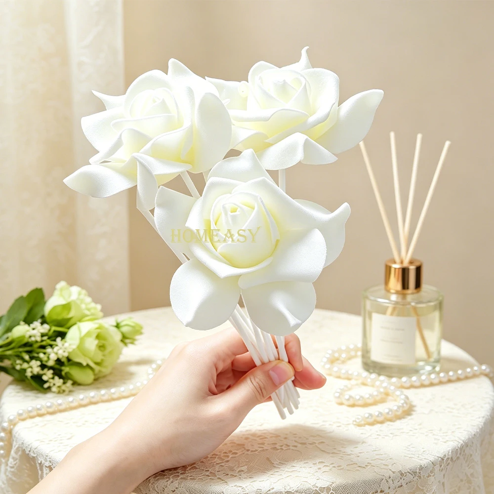 Home Fragrance For Sale - ホットセール 10本入り 花型リードディフューザースティック、アロマ揮発性スティック エッセンシャルオイル ホームフレグランス デコレーションアクセサリー