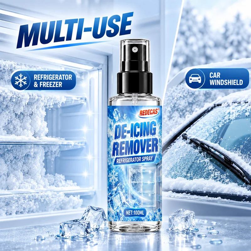 Refrigerator Defroster Spray, Fast Ice Melting Formula, Easy Ice Removal, Freezer De-Icing, for Fridge RV Car, Home Essential