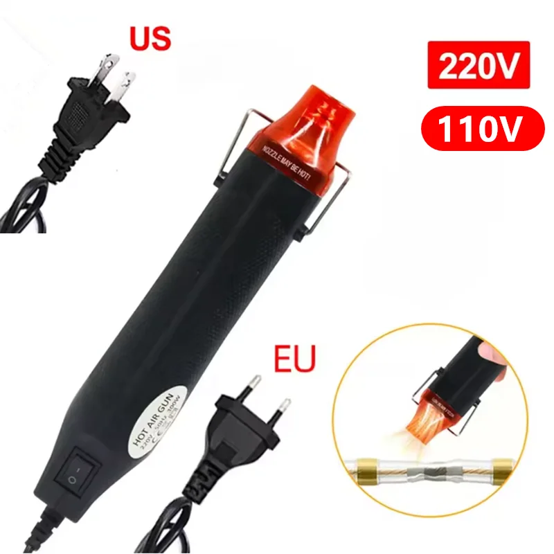 

300W Hot Air Gun Electrical Mini Heat Tool Handheld Hot Air Gun Butt for DIY Craft Embossing Shrink Wrapping PVC