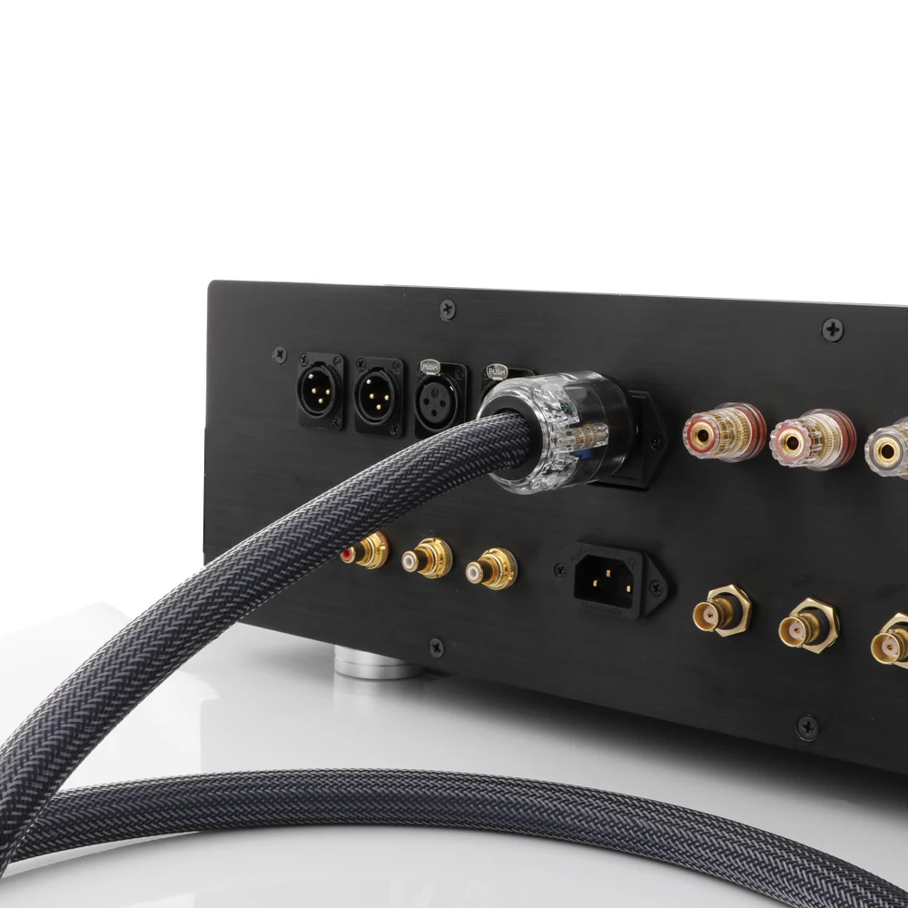 Hifi Audio US/EU Stromkabel Netzstecker OFC Kupferkabel Hi-End 400 Signature Mit Vergoldeten Anschlüssen – Detail 3