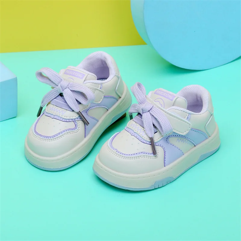 

2023 New Spring Baby Shoes Leather Toddler Children Casual Shoes Soft Sole Little Boys Outdoor Tennis Fashion Girls Sneakers